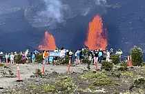 The eruption that began on 23 December in a crater at Kilauea's summit has been active intermittently in recent weeks. 