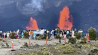 The eruption that began on 23 December in a crater at Kilauea's summit has been active intermittently in recent weeks. 