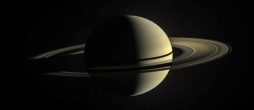 La planète Saturne, vue depuis la sonde Cassini en 2010