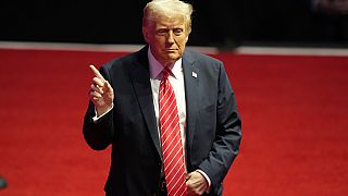 President-elect Donald Trump speaks at a rally ahead of the 60th Presidential Inauguration, Sunday, Jan. 19, 2025, in Washington. 