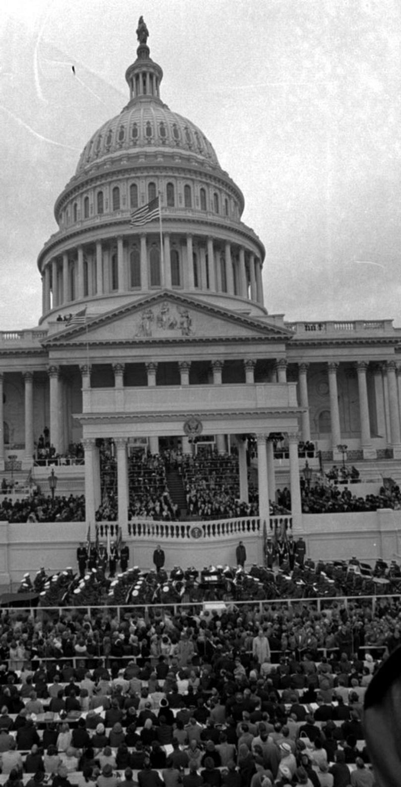 Richard M. Nixon takes the oath as President of the United States on the steps of the U.S. Capitol in Washington on Jan. 20, 1969