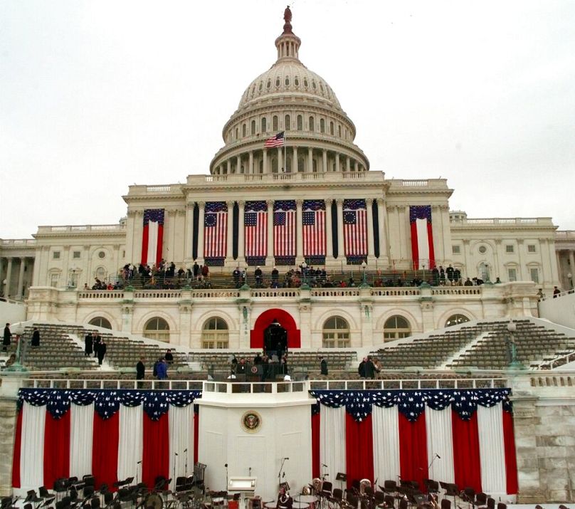 The Capitol stands ready for the second inauguration of President Clinton Monday, Jan. 20, 1997