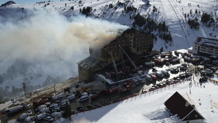 Nine detained for questioning after fire at ski resort in northwest Turkey kills at least 76 people