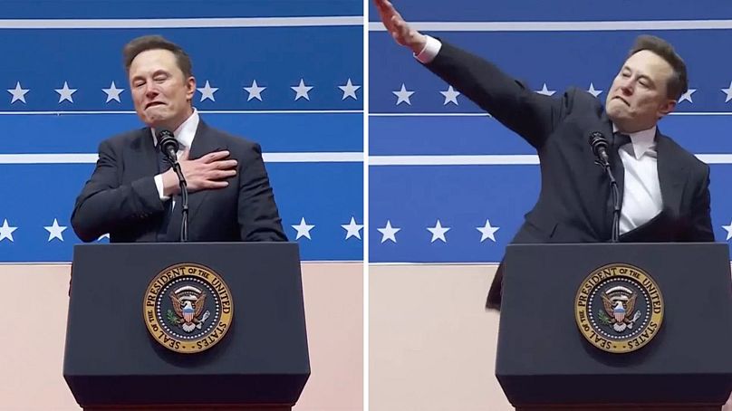 Musk hace uno de sus gestos tras la investidura de Trump