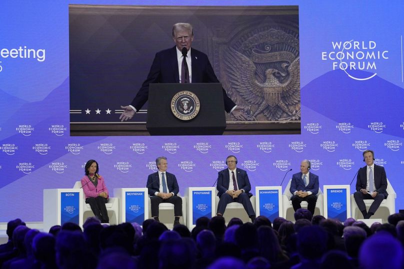 Donald trump videóüzenete a davosi konferenciának, 2025 január 23. 