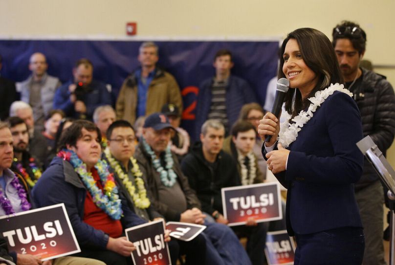 Tulsi Gabbard campaigns for president in 2019.