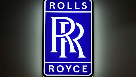 A logo of the Rolls Royce company is pictured during the ILA Berlin Air Show in Schoenefeld near Berlin, Germany, Monday, June 20, 2022. 