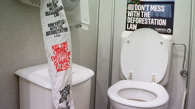 A toilet paper protest took place in the European Parliament last year.