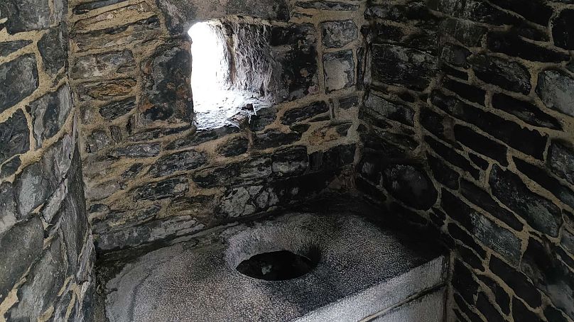 How times have changed: a medieval toilet at Gravensteen Castle in Ghent, Belgium.