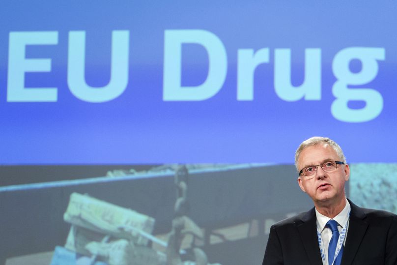 Alexis Goosdeel az EU kábítószer-piac éves jelentéséről beszél.
