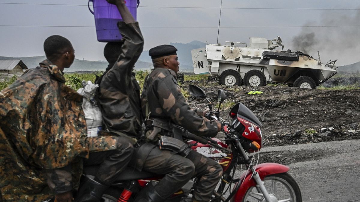 Thousands flee as rebels reach outskirts of city of Goma in DR Congo