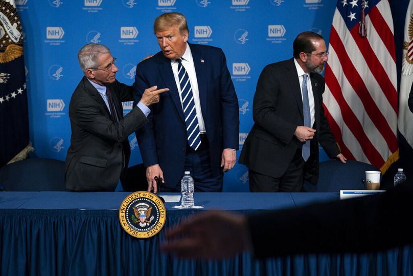 Fauci és Trump 2020 március 3-án