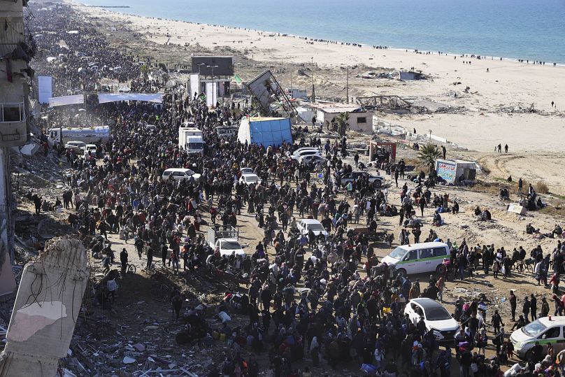 Los palestinos regresaron al norte de la Franja de Gaza el lunes 27 de enero de 2025.