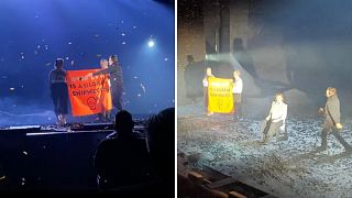 Just Stop Oil activists disrupt Sigourney Weaver West End show