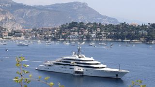 Roman Abramovich's yacht 'Eclipse' is seen in the bay of Villefranche sur Mer, southeast France, on 6 July 2013