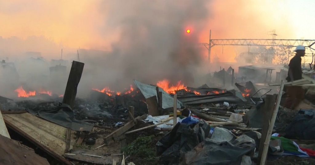 Johannesburg fire leaves hundreds homeless Johannesburg fire leaves hundreds homeless