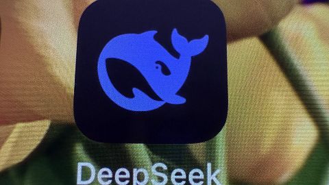 The logo for the app DeepSeek is seen on an iPhone Monday, Jan. 27, 2025, in Washington.
