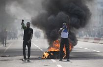 People protest in Kinshasa, 28 January 2025