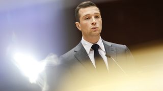 Jordan Bardella in the European Parliament. 
