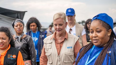WFP's Executive Director Cindy McCain in the Bulengo camp in North Kivu, DRC.
