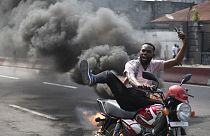 Demonstrators protest against the advance of the Rwandan-backed M23 rebels in Kinshasa, Democratic Republic of Congo, 28.01.2025