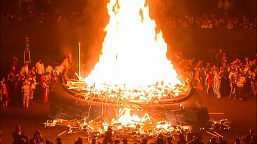 Residents celebrate Shetland's Norse heritage at Up Helly Aa fire festival