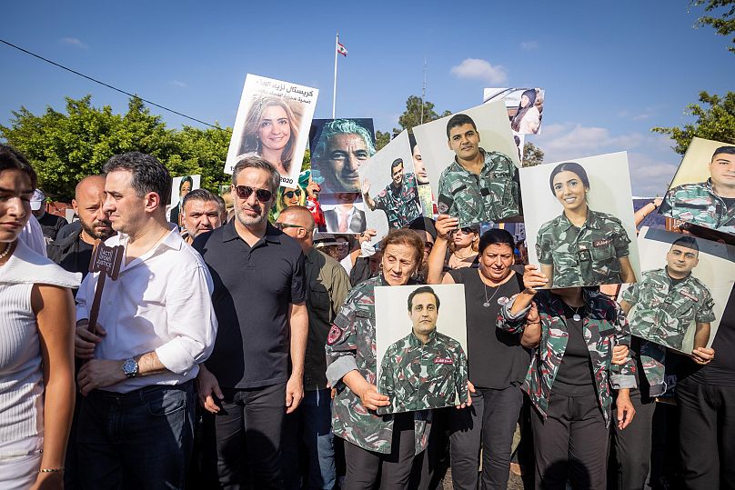 Moawad at an event remembering victims of the devastating Beirut port explosion of 4 August 2020.