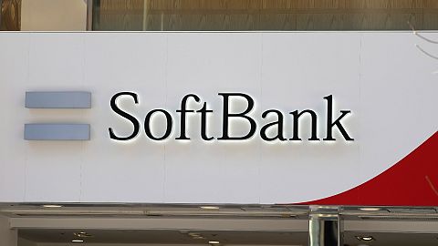 A SoftBank logo is seen at its shop in Tokyo, Feb. 21, 2023. 