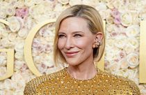 Cate Blanchett arrives at the 82nd Golden Globes on Sunday, 5 January 2025. 