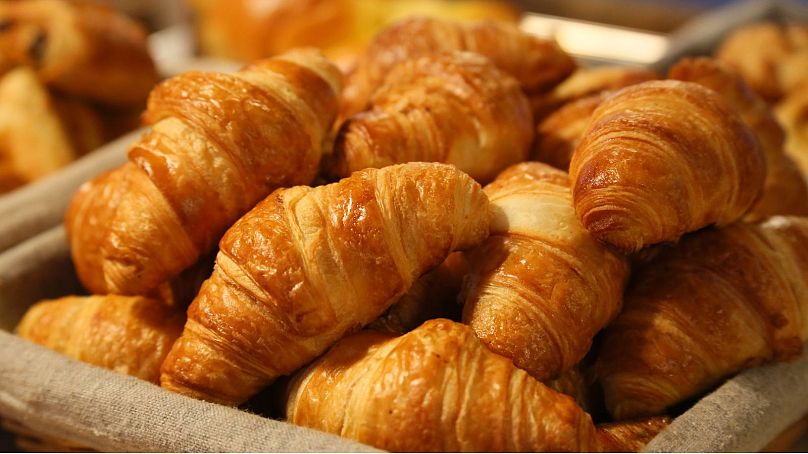 A fresh batch of yummy croissants