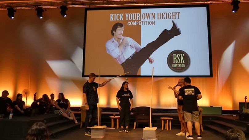 The RSK Convention is full of niche reference points to the Ricky Gervais podcasts and XFM shows. 