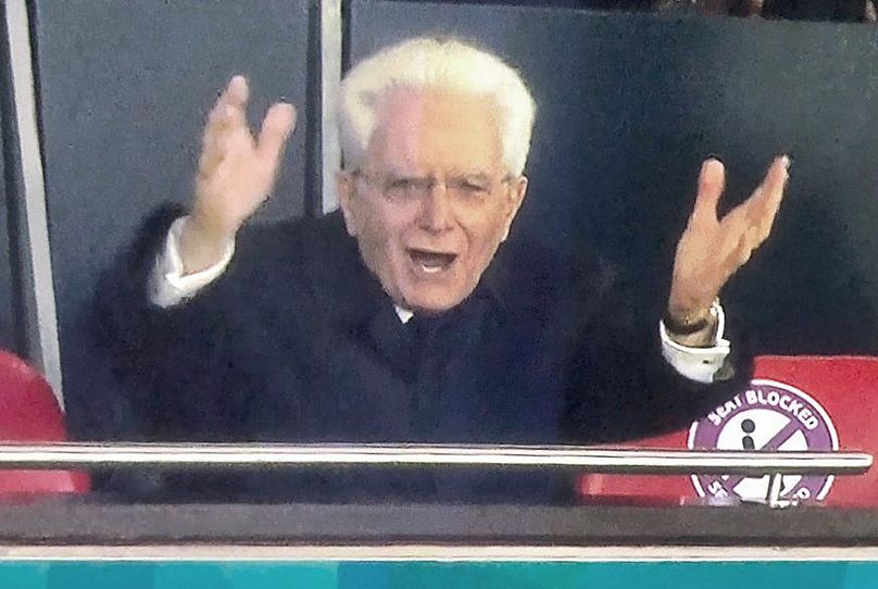 L'esultanza di Mattarella a Wimbledon. Fonte: sito Presidenza della Repubblica