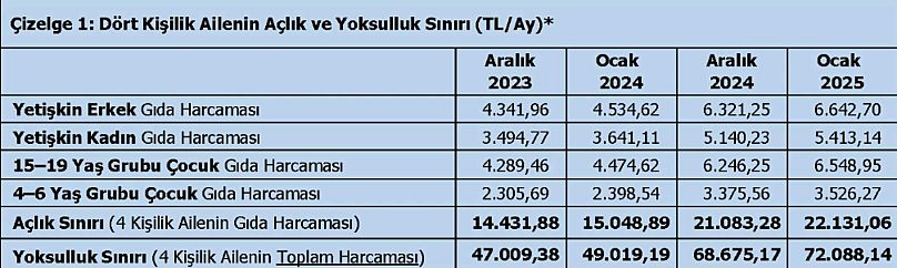 Harcama tutarları, yuvarlama nedeniyle, toplamda farklı olabilmektedir.