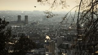 View of the rooftops of Paris from Montmartre in Paris, France. 5 Jan. 2025.