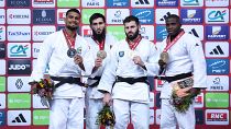 Winner and medalists at -100kg category