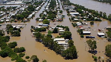 Queenslandben gyakoriak az áradások. 2011-ben így nézett ki Rockhampton és környéke.