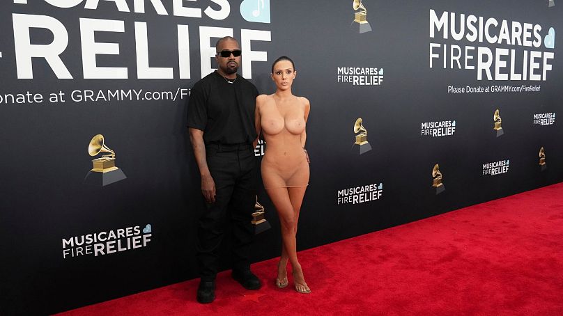 Ye and Bianca Cenori before leaving the Grammys