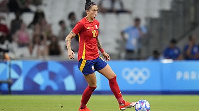 Imagen de la jugadora Jennifer Hermoso en un partido con la Selección española de fútbol.