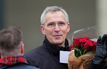 Jens Stoltenberg, the new Minister of Finance in Prime Minister Jonas Gahr Støre's new government looks on as they are presented, in Oslo, Tuesday, Feb. 4, 2025. 