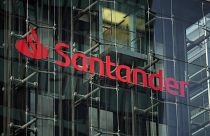 Spanish Bank Santander in London. 29 Jan 2025.