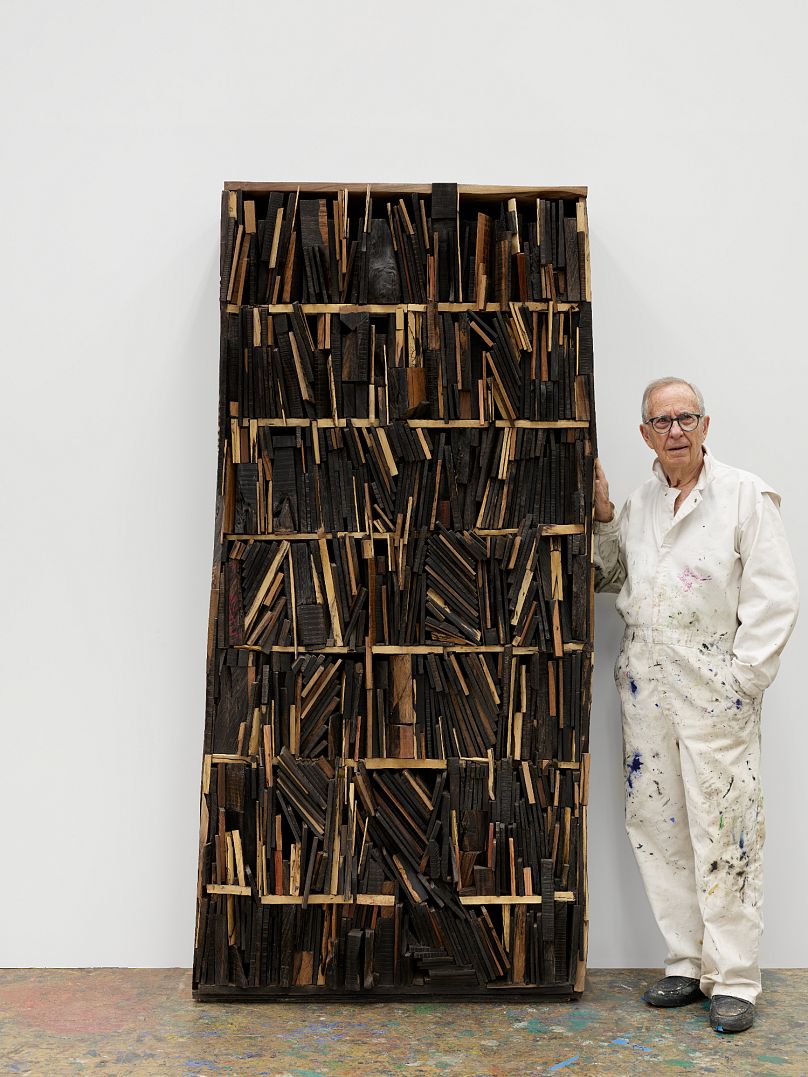 Librería II, 2024, Ebony and walnut wood