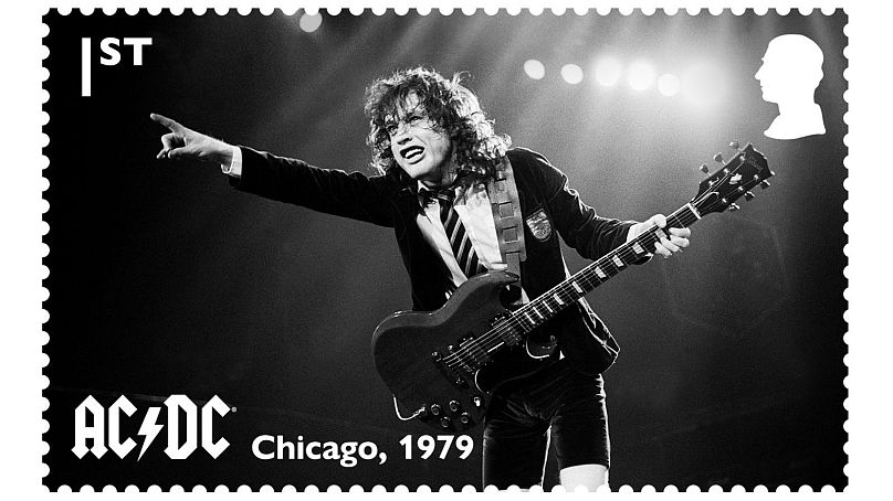 Angus Young degli AC/DC a Chicago nel 1979