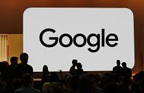 File picture of audience members attending a new product announcement at Google's HQ in California 