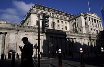 The Bank of England in the City of London, the decision-making central bank of the UK