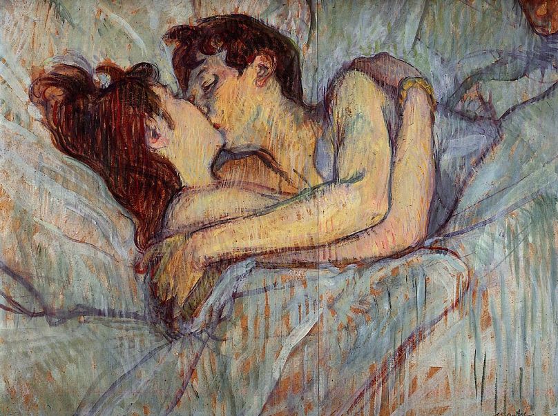 "Au lit, le baiser" Tolouse Lautrec