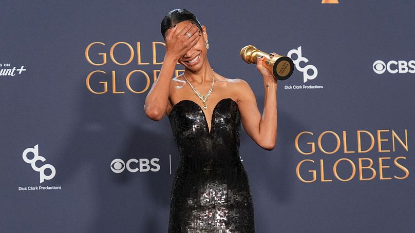 Zoe Saldaña à la cérémonie des Golden Globes.