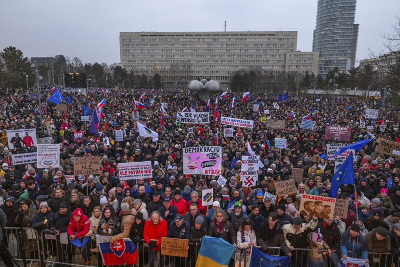 Αντικυβερνητικές διαδηλώσεις στην Σλοβακία