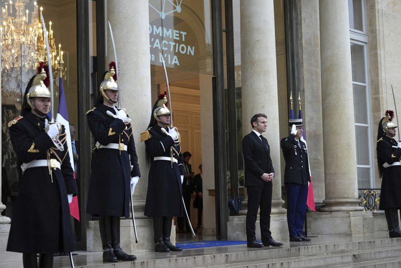 Emmanuel Macron przyjmuje światowych przywódców na marginesie szczytu nt. AI, Paryż, 10.02.2025