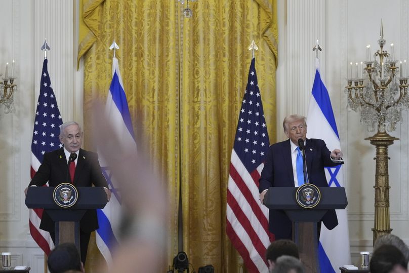 Netanjahu és Trump Washingtonban, 2025 február 4.