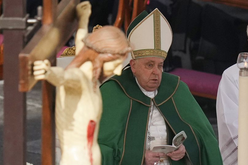 Le Pape François dans la Basilique Saint-Pierre de Rome